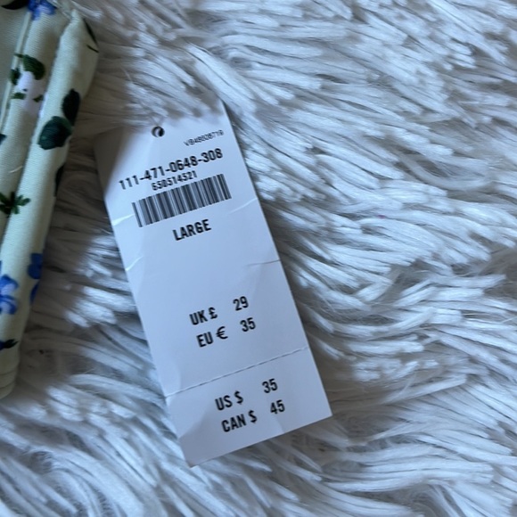 New Abercrombie & Fitch Women’s floral print bandeau bikini top size Large - Picture 8 of 11